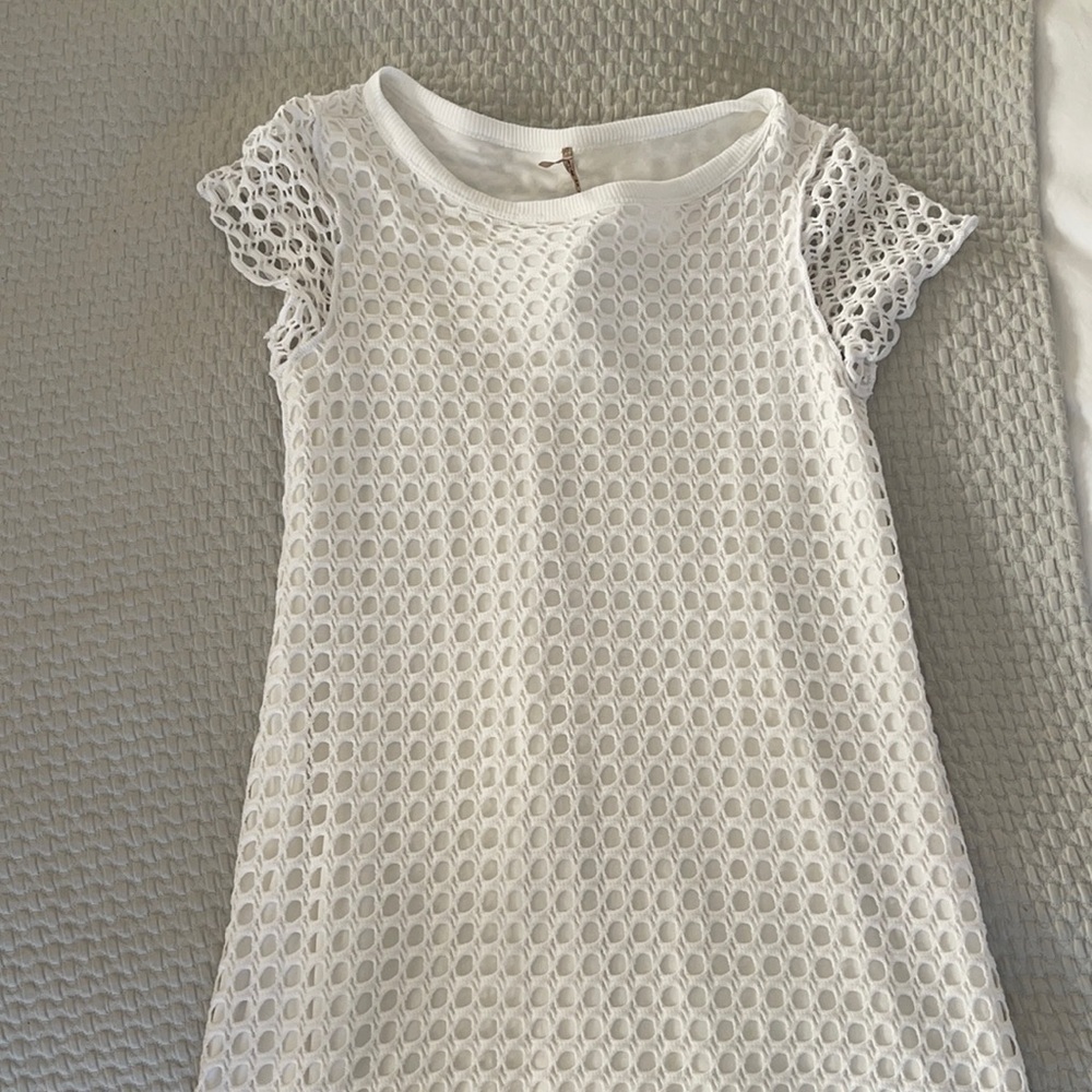 White crochet Pete dress//size small